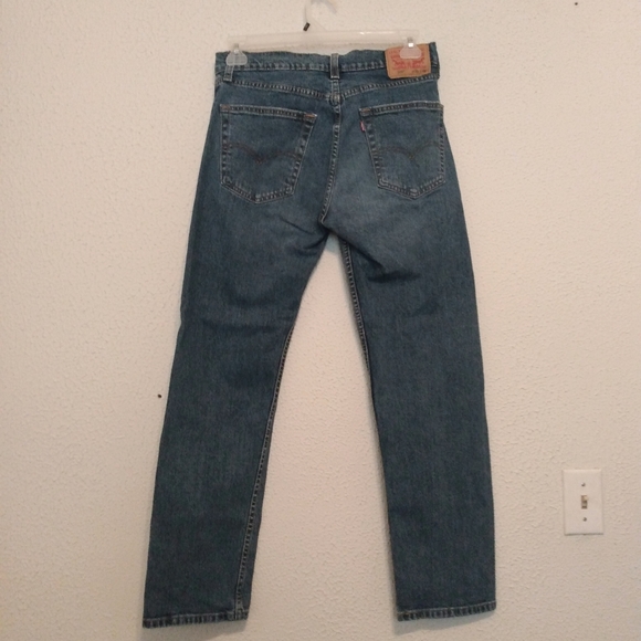 Levi's 505 Boot Cut Blue Denim 10" High Rise Jeans sz 31 x 30 - Picture 2 of 9